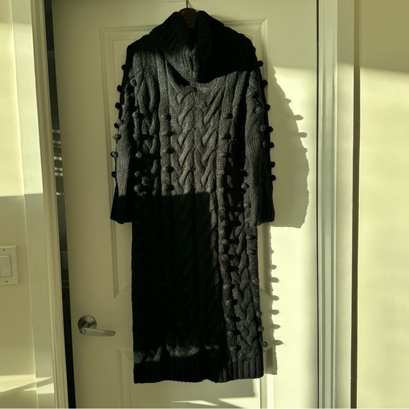 Farm Rio Black Braided Midi Sweater Dress - Picture 5 of 9